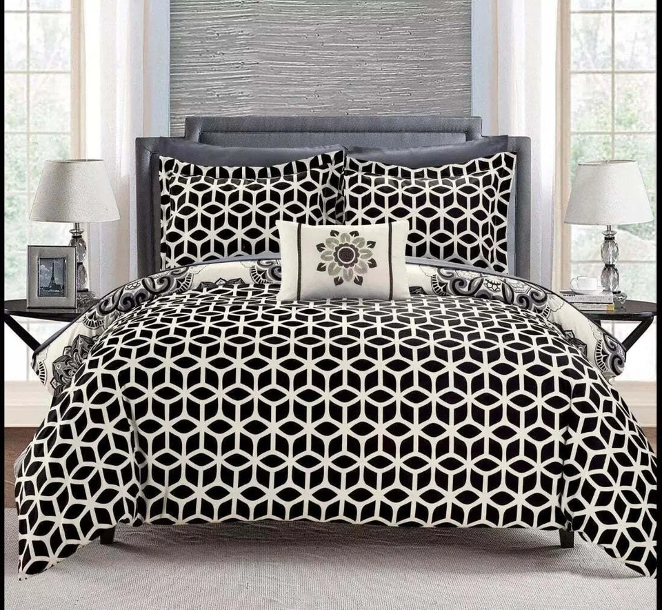 Edredón reversible Chic Home Barcelona 6 piezas doble peso medio Foto 2 de 4