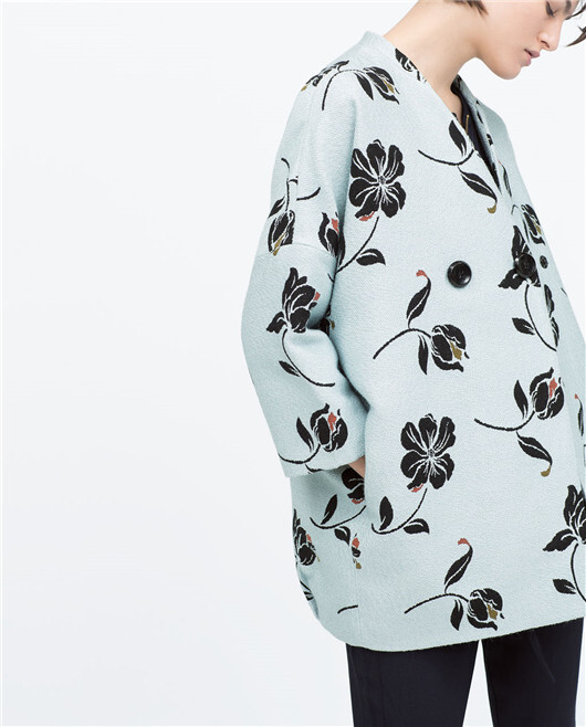 新品　ZARA BASIC モノトーンフラワーコンパクトブルゾン ZARA（ブルゾン）のフリマアイテム一覧