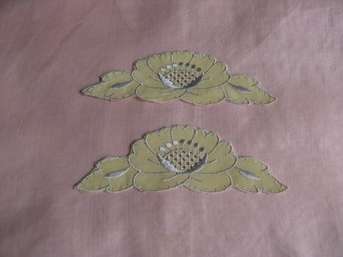 2 Inlays oder Applikationen aus Seidenkrepp für Dessous 11 x 4 cm - Bild 1 von 3