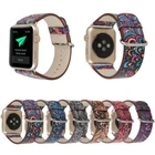 Floral Leather Strap Band for Apple Watch 11 10 9 8 7 6 5 SE 40/44/41/45/42/46mm