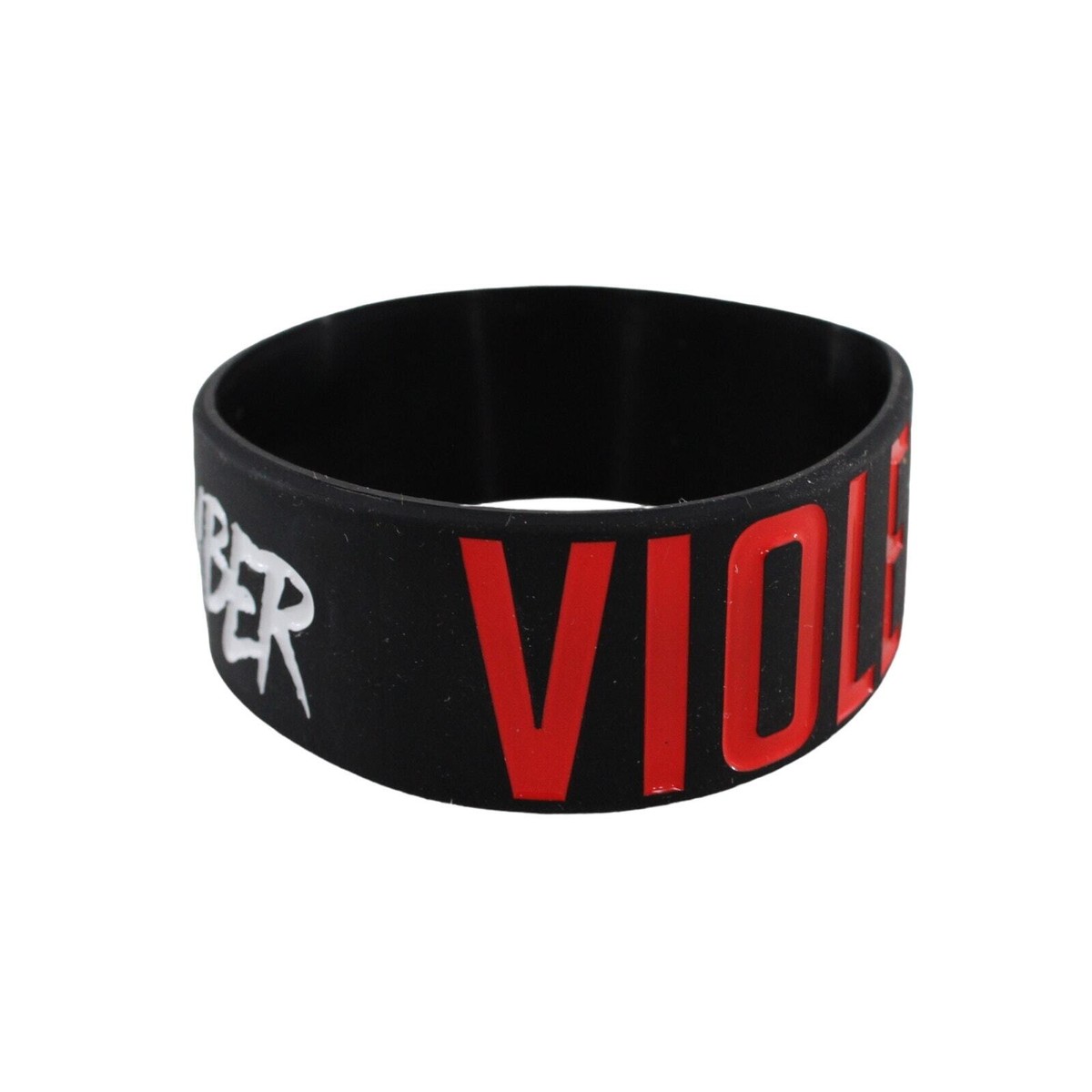 Stay Strong Silicone Wristbands - 3 Pack With Red Heart Tattoo Design, Debossed Color Filled