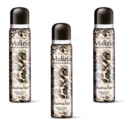 MALIZIA DONNA Animalier deo für Frauen 3x 100 ml - deodorant body spray