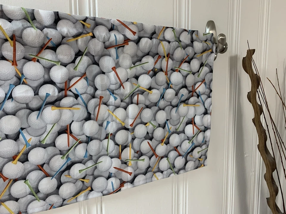 Pelotas de golf Tees Cenefa Panel de cortina Cocina Deportes RV Cámper Tratamiento de ventanas Foto 4 de 4