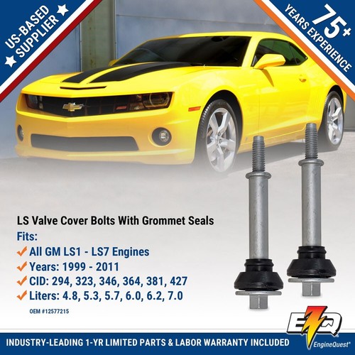 LS Valve Cover Bolts with Grommet Seals - Set of 8 for 1999-2013 4.8L 5.3L 5.7L - Bild 4 von 5