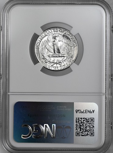 1944-D 25C WASHINGTON SILVER QUARTER "DENVER MINT" NGC MS65 #8343474-005 - Picture 4 of 4
