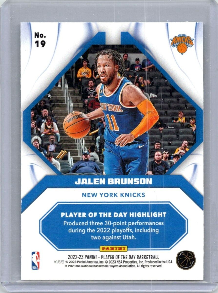NBAカード 2022-23 Panini NBA Player of The Day Jalen Brunson #19 Red