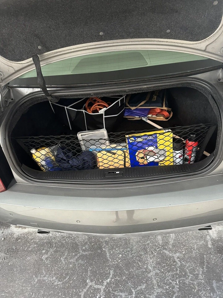 Rear Trunk Envelope Style Mesh Cargo Net for CADILLAC STS Sedan 2005-2011 New - Image 3 of 4