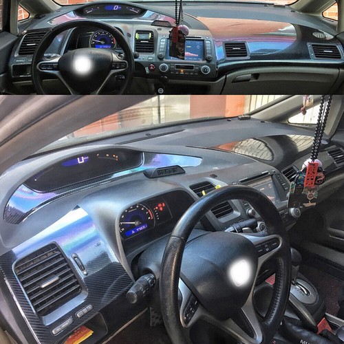 Interior Center Console Carbon Fiber Molding Sticker Decals For Honda civic 8th - Picture 2 of 10