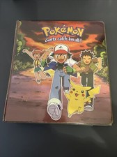 Vintage Pokemon WOTC Binder Folder Ash, Misty, Brock, Pikachu 1999 261 Slots