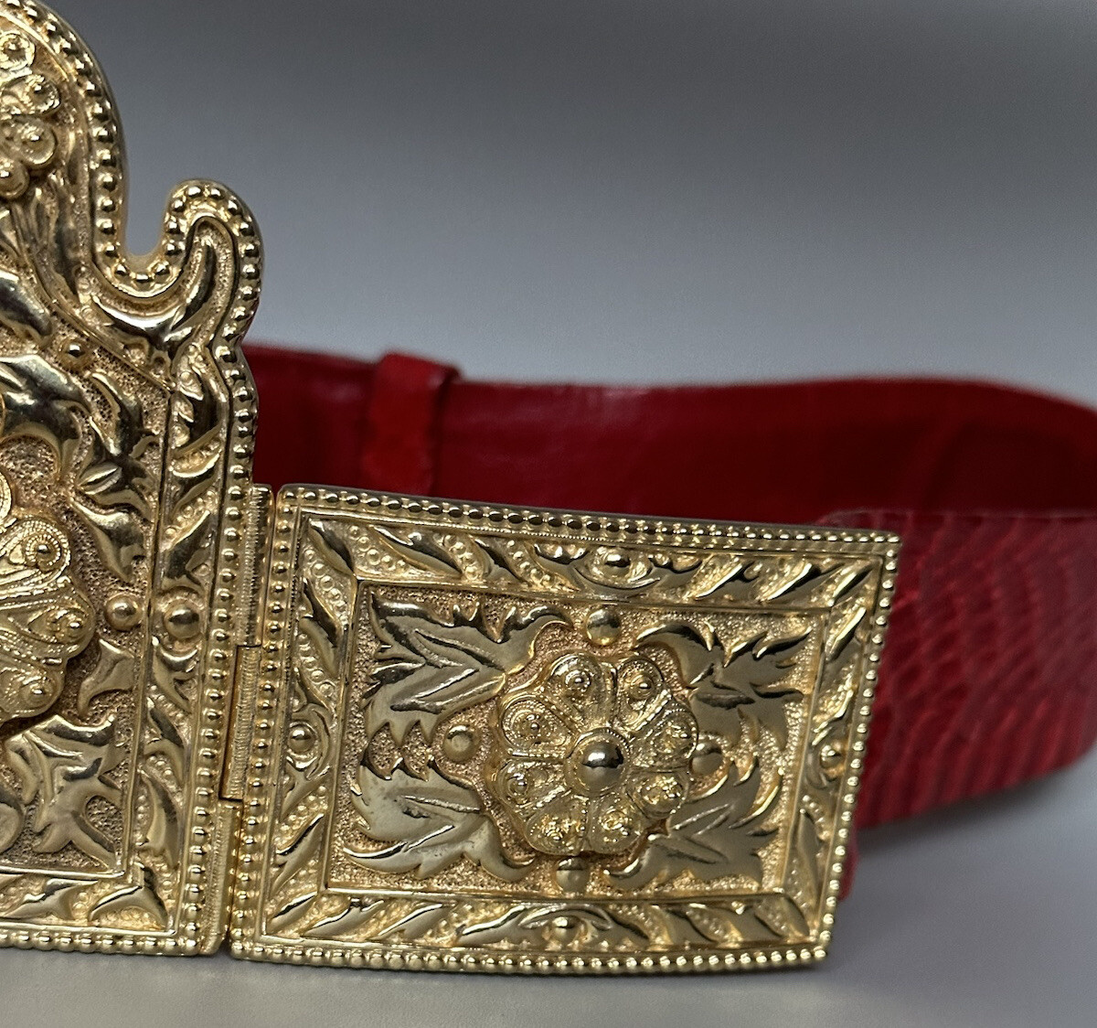 Judith Leiber Brown Snake Belt Vintage Judith Leiber Brown Snakeskin Belt - Etsy main image 2