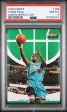 2005-06 Topps Finest Rookies /89 Green Refractor #106 Chris Paul RC SP CP3 PSA 8