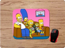 THE SIMPSONS SOFA SCENE CUSTOM NON-SLIP NEOPRENE MOUSEPAD HOME SCHOOL OFFICE
