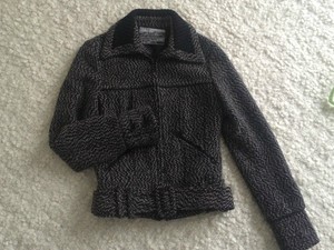 zara black boucle jacket