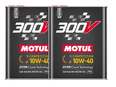 Motul Fully Synthetic Ester Racing Engine Motor Oil 2 x 2L 300V 10W40 4L