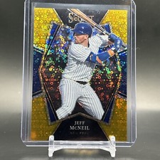 2022 Panini Select Jeff McNeil NY METS GOLD Disco PRIZM Premier Level 5/10 🔥