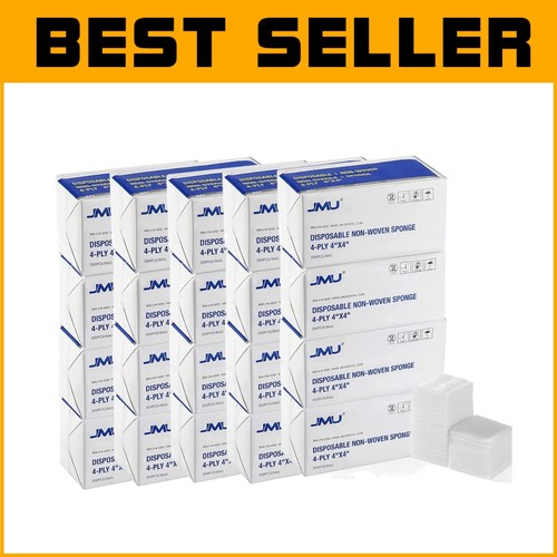 High Absorbency 4x4 Non-Stick Medical Gauze Pads - 4000 Count Value Pack