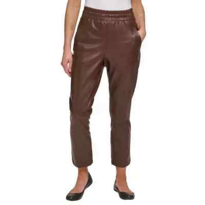 DKNY Jeans Ladies' Faux Leather Pull-On Pant M | eBay
