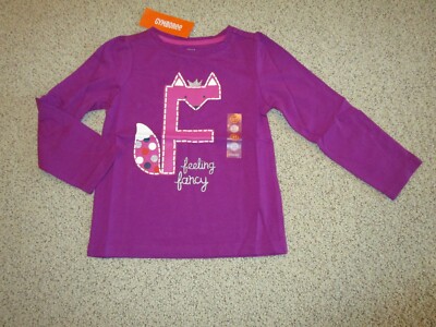 NWT NEW GYMBOREE MIX N MATCH FEELING FANCY FOX PURPLE TEE TOP SIZE 3T