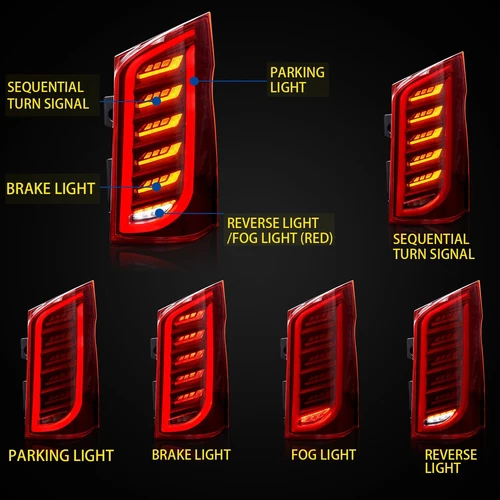 Pair LED Tail Lights Brake Lamps For Mercedes Benz VITO Viano Metris W447 14-22 - Picture 8 of 18