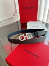 Salvatore Ferragamo Leather Belt Gancini Buckle NEW In Box
