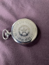VTG Molnija Pocket Watch Russian Victory Great Patriotic War 1941-1945 Untested