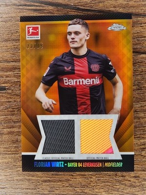 2023-24 Topps Chrome Bundesliga - Derbystar Double Ball Relics Florian Wirtz /25