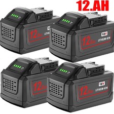 4PCS For Milwaukee for M18 18V 12.0Ah Extended Lithium 48-11-1880 Battery Output