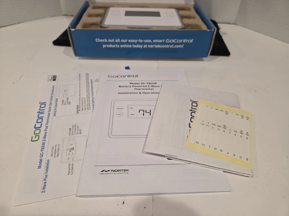 GoControl GC-TBZ48 Z-Wave Battery Powered Thermostat Smart Climate Control HVAC - Image 4 of 4