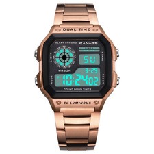 Stainless Steel Luxury Military Men Watch Waterproof Luminous Date Chronograph