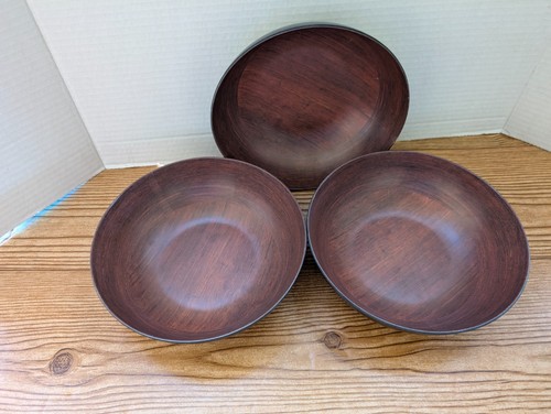 Juego de 3 ensaladeras sopa cereal grano madera melamina marrón Tommy Bahama - Imagen 2 de 8