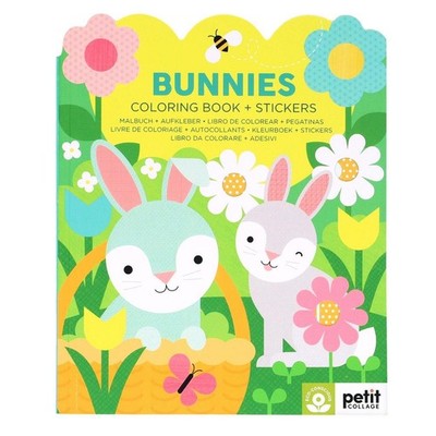 Bunnies Coloring Book + Stickers | Petit Collage | englisch