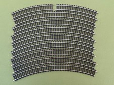 OO gauge Hornby good quality STEEL 2 x R606 & 8 x R607 2nd radius curved rails