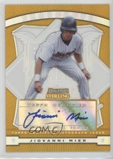 2009 Bowman Sterling Prospects Gold Refractor 6/50 Jio Mier Jiovanni Auto 0b5