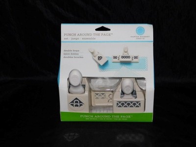 Martha Stewart Double Loops Paper Punch Around The Page Set 2 Border Corner NEW