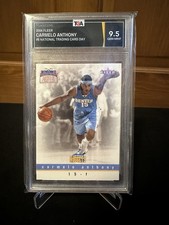 TGA 9.5 Carmelo Anthony 2004 Fleer National Trading Nuggets Rookie Card HOF RC