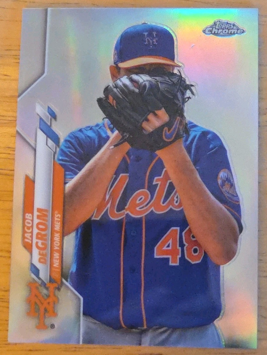 2020 TOPPS CHROME Jacob DeGrom New York Mets #81 SP VARIATION REFRACTOR