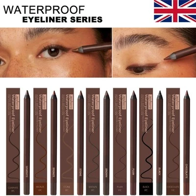 24 HR Waterproof Eyeliner, Smudge-Proof Long-Lasting Makeup Eyeliner Pencil UK