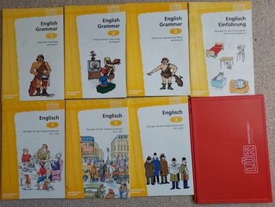 LÜK Englisch Set 24er Kontrollgerät + 7 Hefte: Grammatik Einführung Klasse 4 - 6
