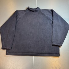 J.Crew Always Vintage Oarsman Roll Neck Navy Cotton Sweater Mens Size XL