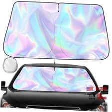 Iridescent Sun Shade for Car Windshield, Foldable Universal Car Windshield