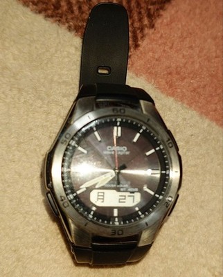 Casio Wave Ceptor Wva-M640 Digital-Analog Solar Men Radio Vintage 120911756