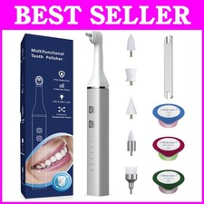 Electric Tooth Polisher Kit with 5 Brush Heads