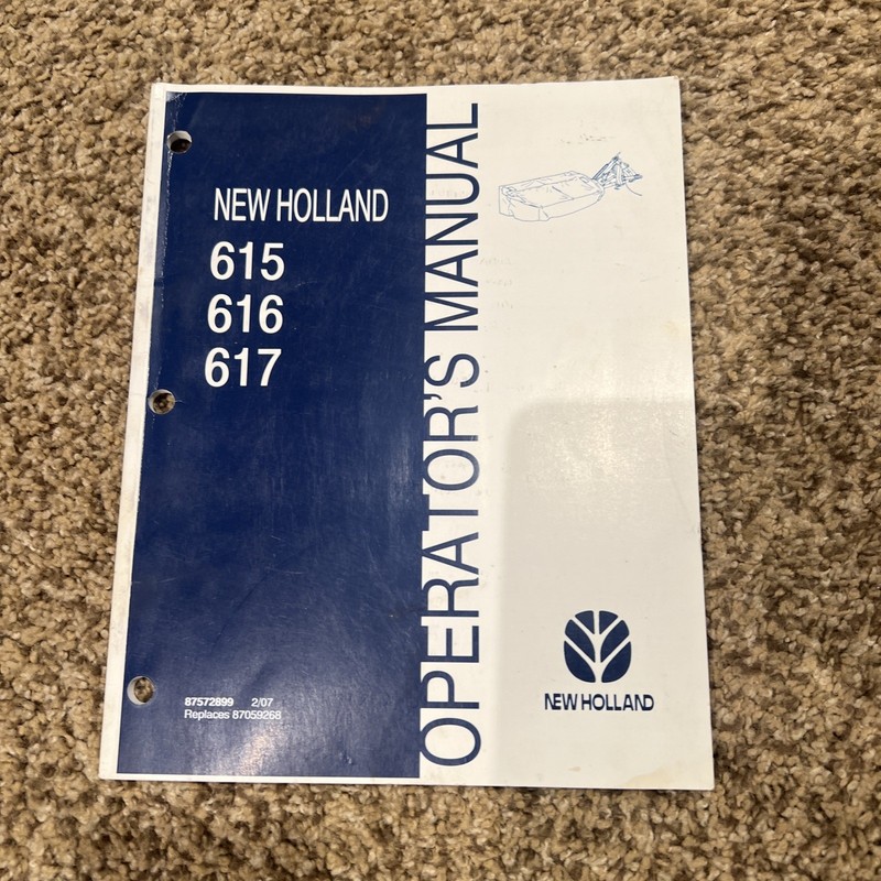 New Holland 615 616 617 Mower Operators Manual