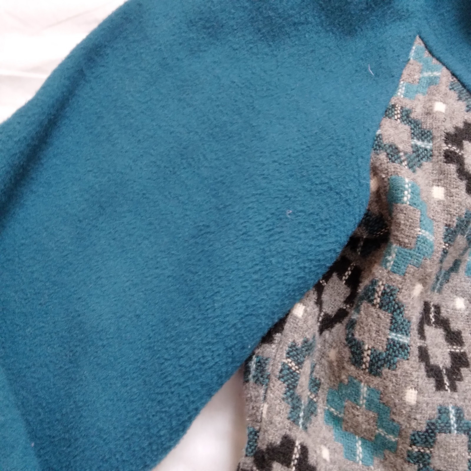 Sacred Threads Embroidered Patch Work Jacket Blue… - image 8