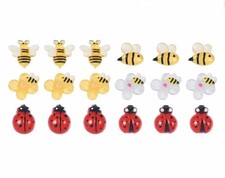 3D Mini Micro Ladybug Bee Flower Garden Fridge Magnets Handmade Mix Lot     18pc