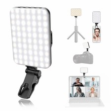 Clip-on LED Selfie Light 60 LEDs, 2200mAh Rechargeable, 2800K 6500K, 7 Modes