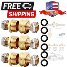 Solid Brass Garden Hose Repair Connector With Clamps Hose End Repair Kitfit ...
