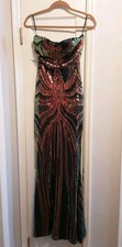 STRAPLESS SEQUIN LONG GOWN DRESS SIZE SMALL