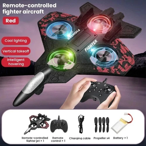 RC Glider Jet Plane 2.4G EPP Foam w/ Light Remote Control Stunt Toy for Kids - Picture 3 of 10