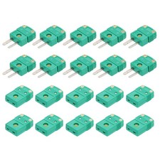 10 Sets K Type Thermocouple Wire Connectors Male Female Plug 220 C 428 F Green